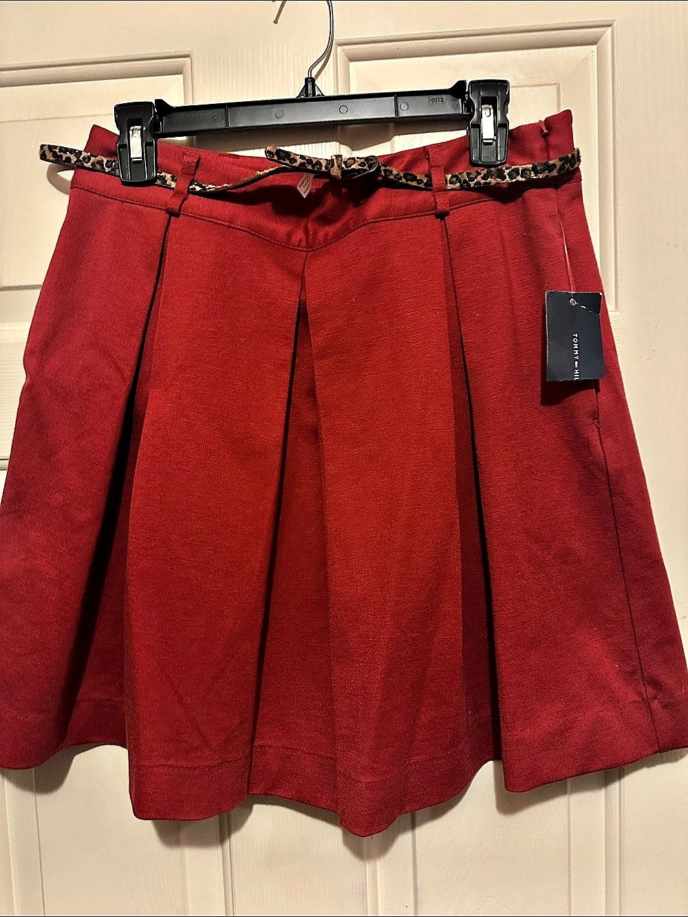 Tommy Hilfiger A-Line Skirt in Red Size 8 NWT